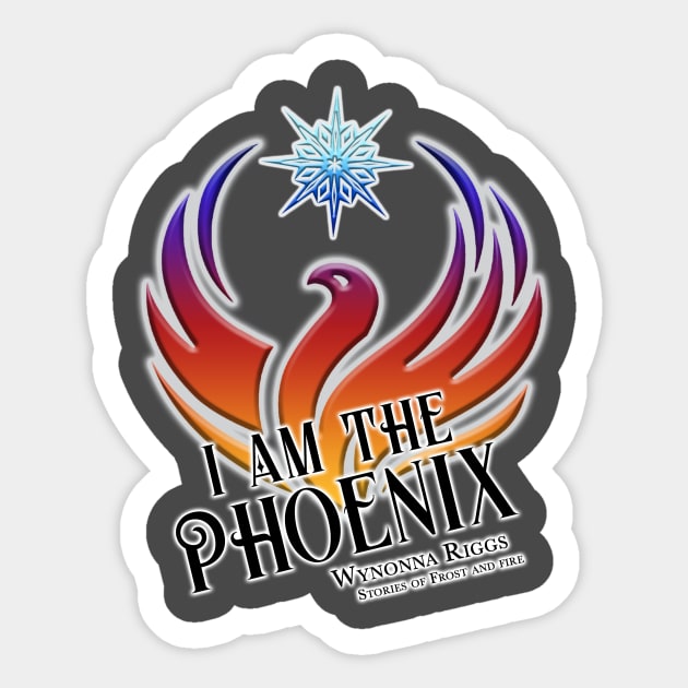 I am the Phoenix (Front and Back Print) Sticker by KimbraSwain